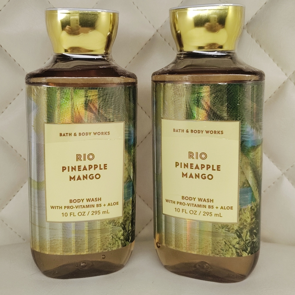 🍍Rio Pineapple Mango Body Wash 2014/2015 RETIRED ~ 2 Bottles Set